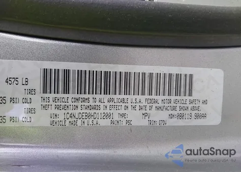 2017 Jeep Compass Latitude из США, поврежденный, VIN 1C4NJDEB0HD112001